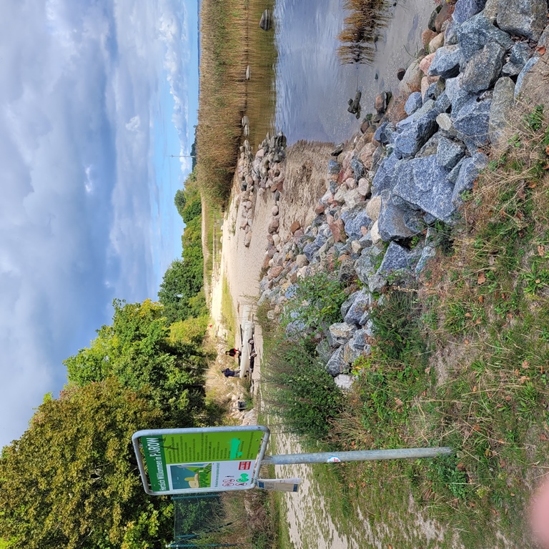 Ferienhaussiedlung nahe Stralsund und Rügen - Kleiner Strand ganz in der Nähe des Hauses